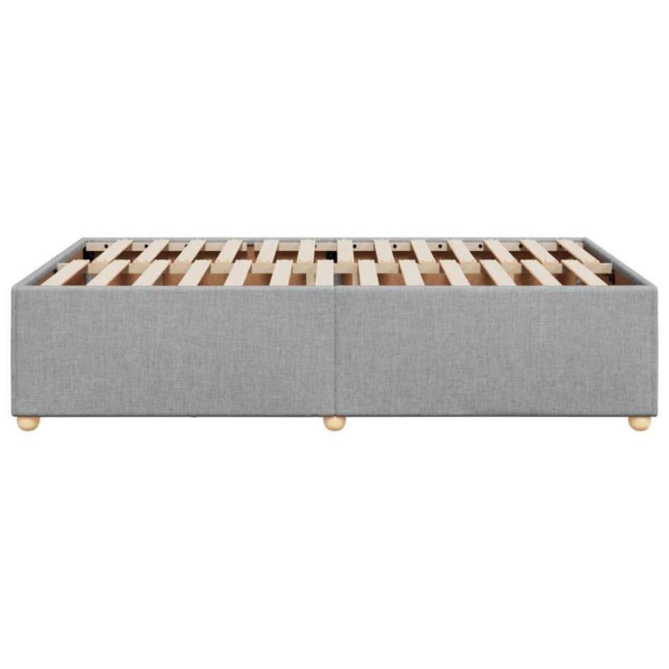 Estructura de cama sin colchón tela gris claro 120x190