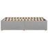 Estructura de cama sin colchón tela gris claro 120x200
