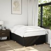 Estructura de cama sin colchón tela negro 120x190 cm