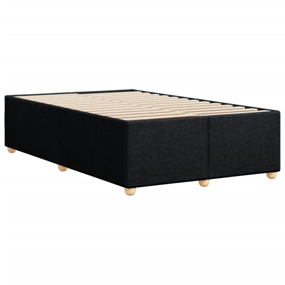 Estructura de cama sin colchón tela negro 120x190