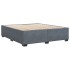 Estructura de cama sin colchón terciopelo gris oscuro