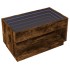 Mesa de centro con Infinity LED roble ahumado 90x50x50