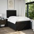 Cama box spring con colchón tela negro 120x200
