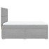 Cama box spring con colchón tela gris claro 140x190