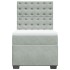 Cama box spring con colchón terciopelo gris claro 100x200