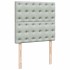 Cama box spring con colchón terciopelo gris claro 100x200