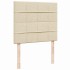 Cama box spring con colchón tela color crema 120x200