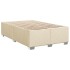 Cama box spring con colchón tela color crema 120x200