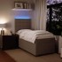Cama box spring con colchón terciopelo gris claro 90x190