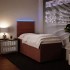 Cama box spring con colchón terciopelo rosa 100x200