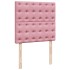 Cama box spring con colchón terciopelo rosa 90x200