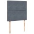 Cama box spring con colchón terciopelo gris oscuro 80x200
