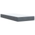 Cama box spring con colchón terciopelo gris oscuro 80x200