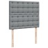 Cama box spring con colchón tela gris claro 120x200