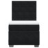 Cama box spring con colchón cuero sintético negro 90x190