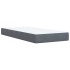 Cama box spring con colchón terciopelo gris oscuro 90x190