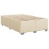 Cama box spring con colchón tela color crema 120x200