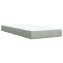 Cama box spring con colchón terciopelo gris claro 80x200