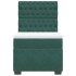 Cama box spring con colchón terciopelo verde oscuro 90x190