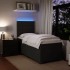 Cama box spring con colchón terciopelo negro 90x200