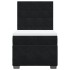 Cama box spring con colchón terciopelo negro 90x200