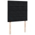 Cama box spring con colchón terciopelo negro 90x200