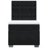 Cama box spring con colchón terciopelo negro 80x200