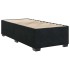 Cama box spring con colchón terciopelo negro 80x200