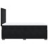 Cama box spring con colchón terciopelo negro 90x200