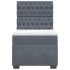 Cama box spring con colchón terciopelo gris oscuro 80x200