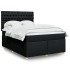 Cama box spring con colchón tela negro 140x190