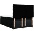 Cama box spring con colchón tela negro 140x190