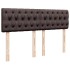 Cama box spring con colchón tela marrón oscuro 160x200