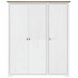 Armario BODO madera maciza pino blanco y marrón 146x53,5x173