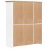 Armario BODO madera maciza pino blanco y marrón 146x53,5x173