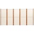 Biombo divisor de 5 paneles blanco crema 350x180