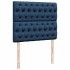 Cama box spring con colchón tela azul 120x190