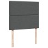 Cama box spring con colchón tela gris oscuro 120x200