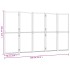 Biombo divisor de 5 paneles blanco crema 350x180