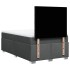 Cama box spring con colchón tela gris oscuro 120x200