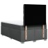 Cama box spring con colchón tela gris oscuro 120x200