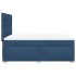 Cama box spring con colchón tela azul 140x190