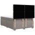 Cama box spring con colchón tela gris taupe 140x190