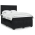 Cama box spring con colchón terciopelo negro 140x200