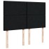 Cama box spring con colchón terciopelo negro 140x200