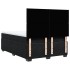Cama box spring con colchón terciopelo negro 140x200