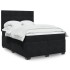 Cama box spring con colchón terciopelo negro 140x200