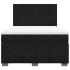 Cama box spring con colchón terciopelo negro 140x200