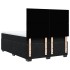 Cama box spring con colchón terciopelo negro 140x200