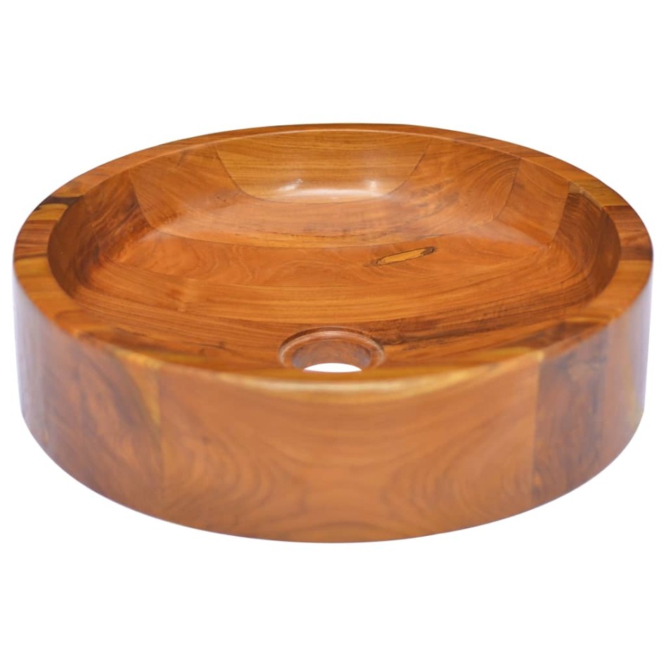 Lavabo de madera maciza de teca Φ40x10
